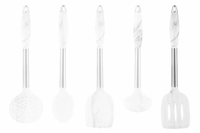 Лопатка з прорізами ARDESTO Gemini Marmo, 35см, силікон, нержавіюча сталь