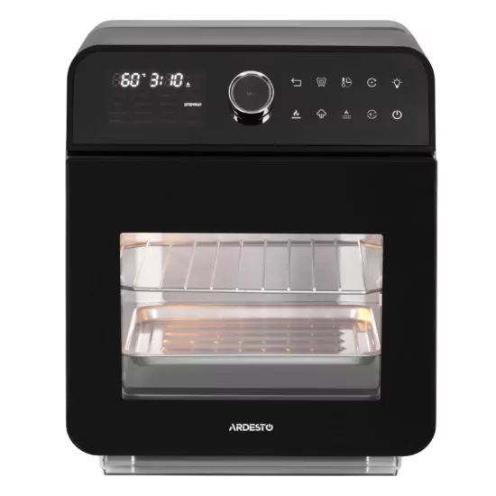 Ardesto air fryer, 2250W, bowl-15l, touch control, 40-220°C, metal/plastic, white-black