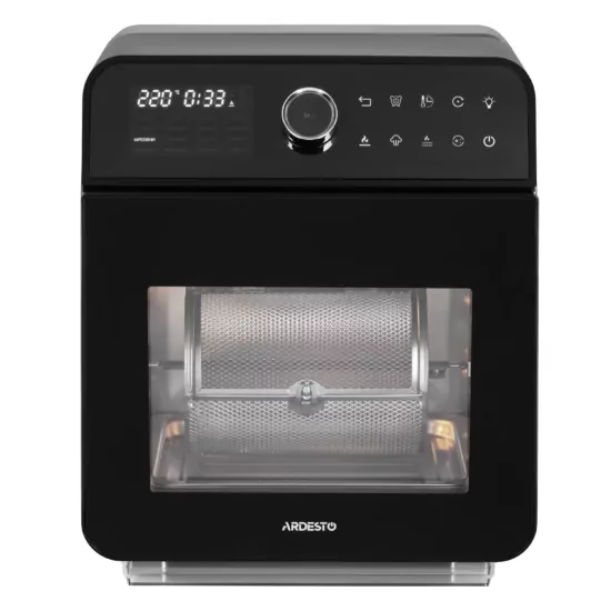 Ardesto air fryer, 2250W, bowl-15l, touch control, 40-220°C, metal/plastic, white-black