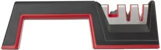 Ardesto Knife sharpener Gemini, 22×4.5x7cm, zinc alloy, plastic, black-red