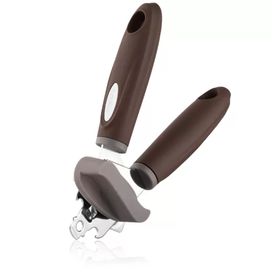 Ardesto Can opener Gemini, 19.9cm, stainless steel, plastic, gray-brown