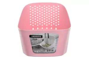 ARDESTO Миска з ситом Fresh, 3.7л, пластик, рожевий