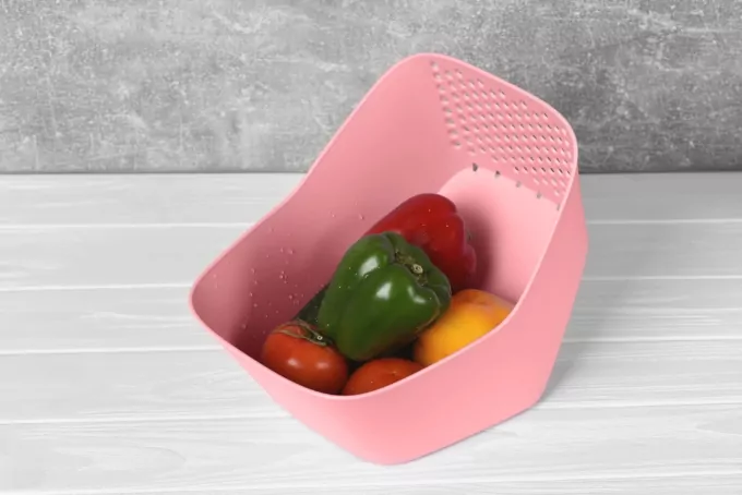 ARDESTO Миска з ситом Fresh, 3.7л, пластик, рожевий
