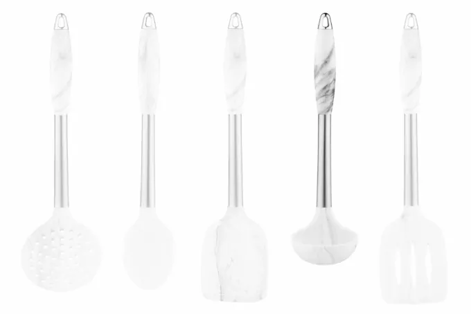 Половник Ardesto Gemini Marmo, 30см, силикон, нержавеющая сталь