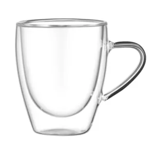 Набор чашек с ручками и двойными стенками Ardesto, 150мл, 2шт, боросиликатное стекло, прозрачный