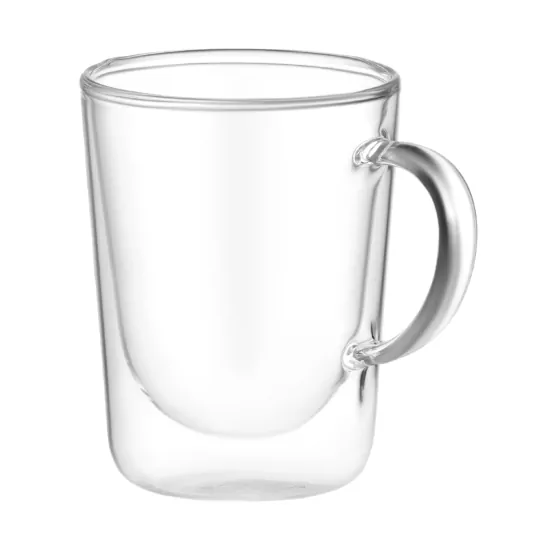 Набор чашек с ручками и двойными стенками Ardesto, 350мл, 2шт, боросиликатное стекло, прозрачный