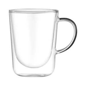 Набор чашек с ручками и двойными стенками Ardesto, 350мл, 2шт, боросиликатное стекло, прозрачный