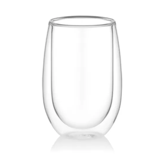 Набор чашек с двойными стенками Ardesto, 350мл, 2шт, боросиликатное стекло, прозрачный