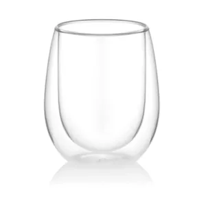 Ardesto Double wall mug set, 350ml, 2pcs, borosilicate glass, transparent