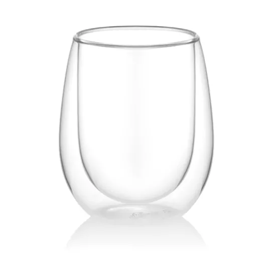 Ardesto Double wall mug set, 350ml, 2pcs, borosilicate glass, transparent