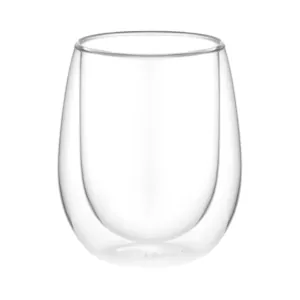 Ardesto Double wall mug set, 350ml, 2pcs, borosilicate glass, transparent