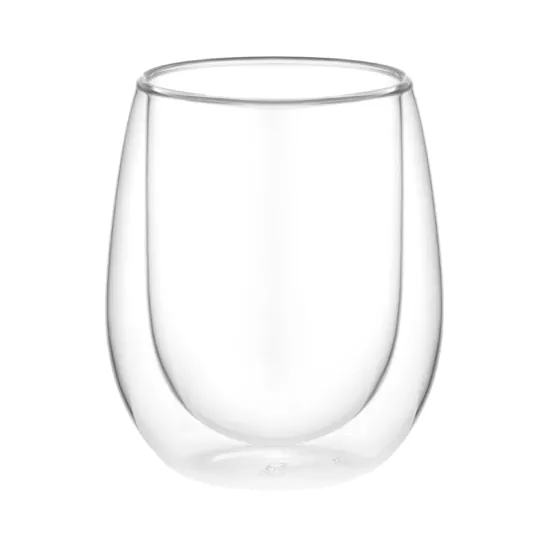 Ardesto Double wall mug set, 350ml, 2pcs, borosilicate glass, transparent
