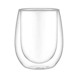 Ardesto Double wall mug set, 350ml, 2pcs, borosilicate glass, transparent