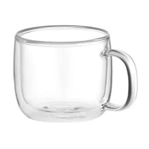Набір чашок з ручками і подвійними стінками Ardesto, 450мл, 2шт, боросилікатне скло, прозорий