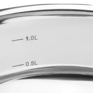 Ковш со стеклянной крышкой Ardesto Gemini Liguria, 1.8л, нержавеющая сталь