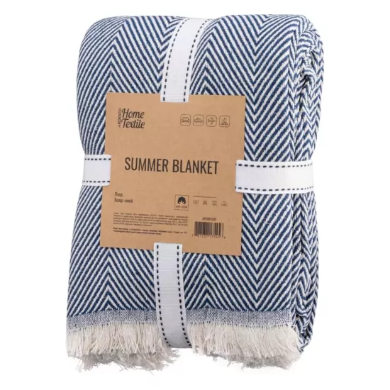 Summer blanket ARDESTO 140х190cm, 100% cotton, blue