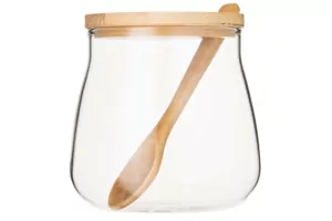 Ardesto Jar Midori Sugar, 500ml, glass, bamboo, transparent