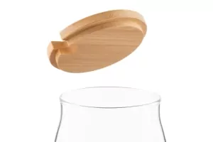 Ardesto Jar Midori Sugar, 500ml, glass, bamboo, transparent