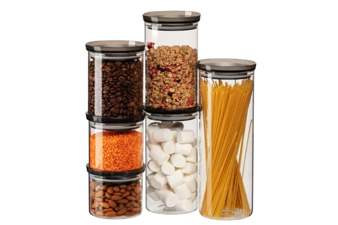 Ardesto Jar Fresh, 1150ml, glass, plastic, transparent