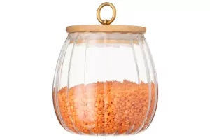 Ardesto Jar Fresh Vintage, 750ml, glass, bamboo, transparent