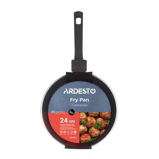 Сковорода глибока ARDESTO Gemini Salerno, 24см, алюміній, чорний