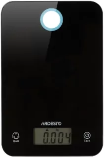 Весы Ardesto кухонные, 5кг, CR2032x2 в компл, стекло, черный