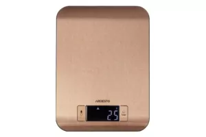 Ваги Ardesto кухонні, 5кг, CR2032x2 в комплекті, метал, бронзовий