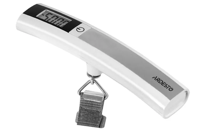 Ardesto electronic travel scales 50кг, R2032x1, plastic/metal, white
