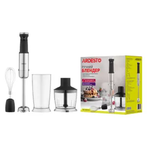Blender Ardesto submersible HBG-1000WHCHC, 1000W, 3in1, bowl-600ml, chopper 500 ml black-silver