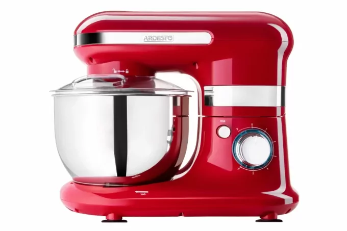 ARDESTO Міксер планетарний 800Вт, насадки-3, чаша-нерж., метал, 4л, Pulse-режим, червоний