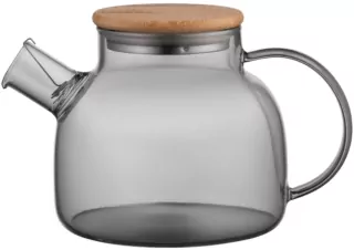 Ardesto Tea pot Graphite, 1000ml, borosilicate glass, bamboo, grey