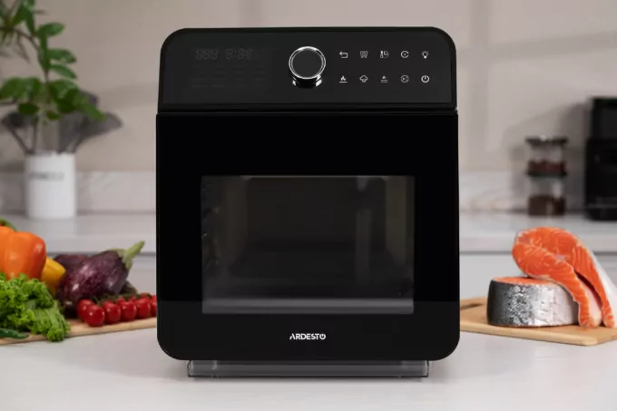 Ardesto air fryer, 2250W, bowl-15l, touch control, 40-220°C, metal/plastic, white-black