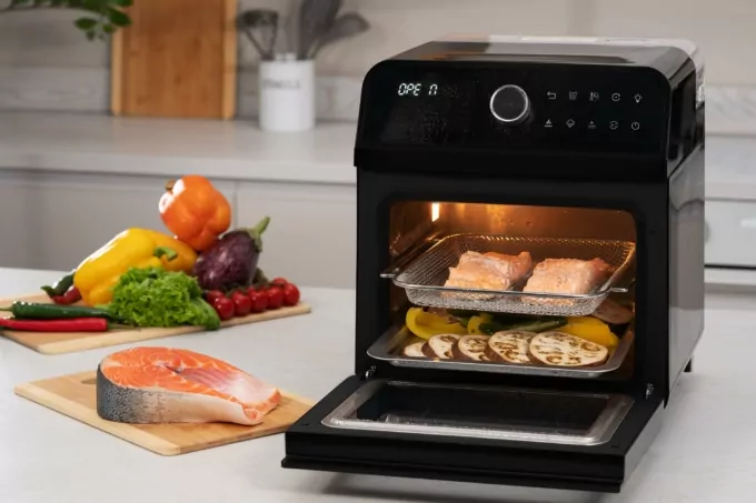 Ardesto air fryer, 2250W, bowl-15l, touch control, 40-220°C, metal/plastic, white-black