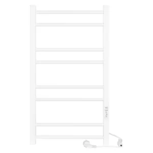 Рушникосушка Ardesto електрична  Square-TR K, 770×430х80мм, таймер-регулятор, сталь, білий матовий