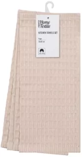 Ardesto Kitchen towel set Pique 30x30cm, 4pcs, 100% cotton, milk