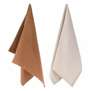 Набір рушників для кухні Ardesto Pique 40×60см, 2шт, 100% бавовна, молочний, коричневий