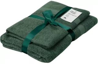 Набір рушників махрових Ardesto Splendid 50х90см, 70х140см, 2шт, 100% бавовна, зелений