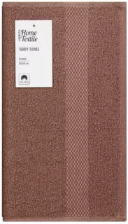 Рушник махровий Ardesto Essence 30х50см, 100% бавовна, коричневий