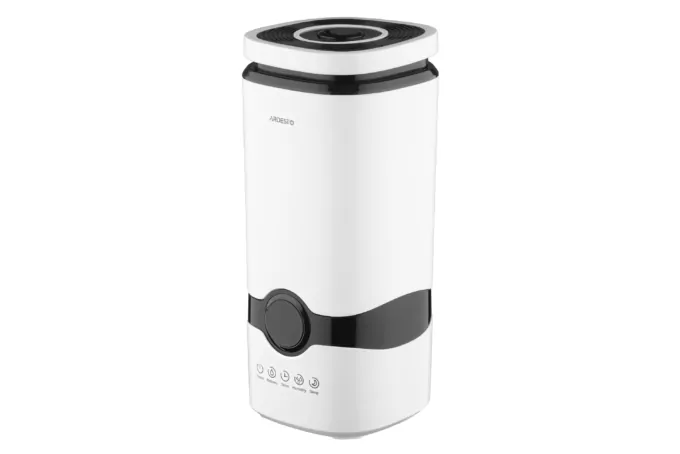 Зволожувач повітря ARDESTO ультразвуковий, 40м2, 4л, 300мл/г, електр. кер-ння, пульт ДК, верх. залив води, білий