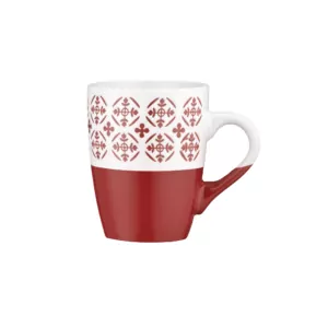 Ardesto Mug Ornament, 320ml, ceramic, red-white