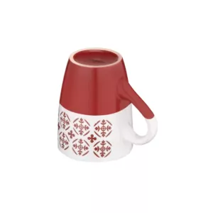 Ardesto Mug Ornament, 320ml, ceramic, red-white
