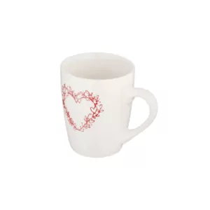 Чашка Ardesto Heart, 320мл, кераміка, білий