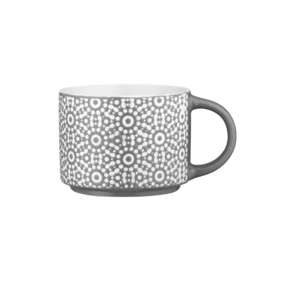 Чашка Ardesto Weaving G, 330мл, фарфор, бело-черный