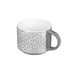Чашка Ardesto Weaving G, 330мл, фарфор, бело-черный