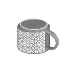 Чашка Ardesto Weaving G, 330мл, фарфор, бело-черный