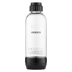 Сифон для газування води ARDESTO, підключення балону- різьба, пляшка 1л, важіль,  чорний