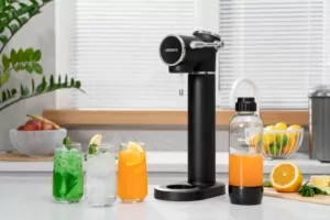 Сифон для газування води ARDESTO, підключення балону- різьба, пляшка 1л, важіль,  чорний