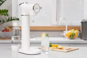Сифон для газирования воды Ardesto, подключение баллона-резьба, бутылка 1л, рычаг, белый