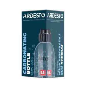 Бутылка для сифону Ardesto 0,6л, пластик, прозрачный