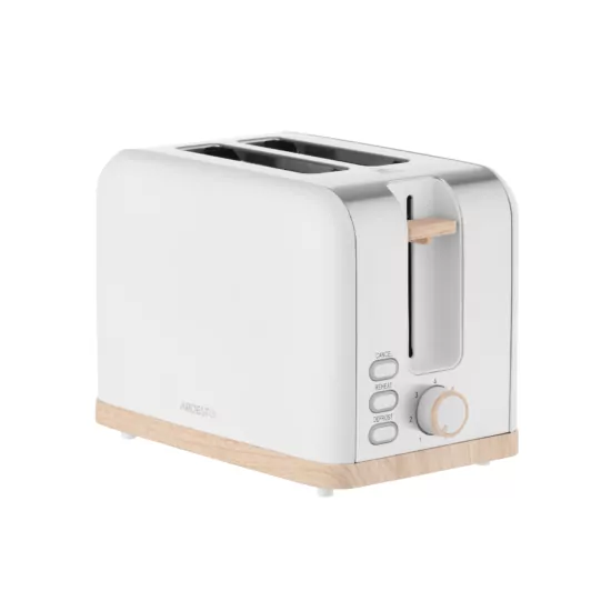 Тостер Ardesto Wood Modern, 800Вт, металл, 2 слота, белый